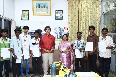 தூத்துக்குடி வ.உ.சிதம்பரம் கல்லூரி மாணவர்களுக்கு வீனஸ் ஹோம் அப்ளையன்சஸ் நிறுவனத்தில் இன்டர்ன்ஷிப் பயிற்சி