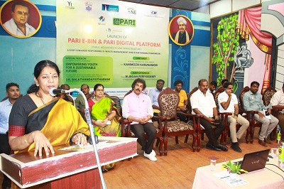 தூத்துக்குடி வ.உ.சிதம்பரம் கல்லூரியில் மின்னணுக் கழிவுகளை அகற்றும் “E – Bin” திட்டம் அறிமுகம்! கனிமொழி கருணாநிதி எம்.பி., மேயர் ஜெகன் பெரியசாமி தொடங்கி வைத்தனர்: